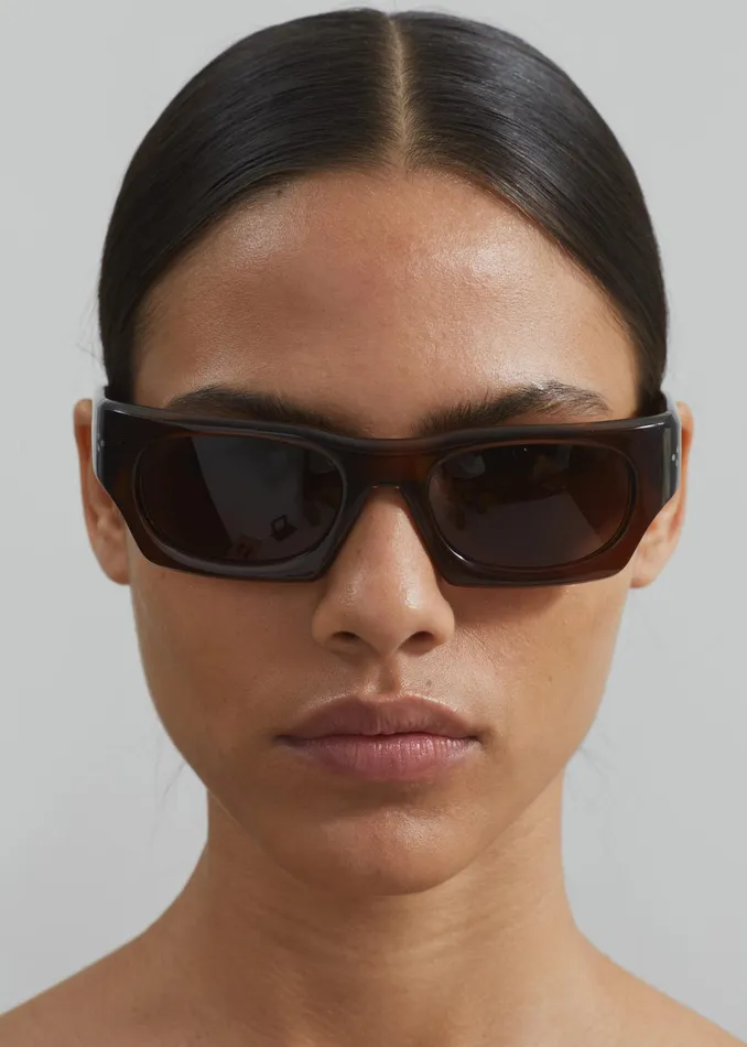 The Frankie Shop Port Tanger Kerewan Sunglasses 8211 Bunaa AcetateTobacco Lens 8211 WomenMen