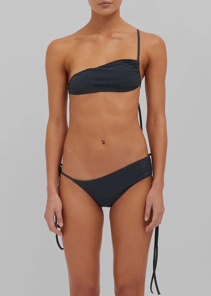 The Frankie Shop Swimwear Christopher Esber Atmos Drawstring Briefs 8211 Charcoal 8211 Women