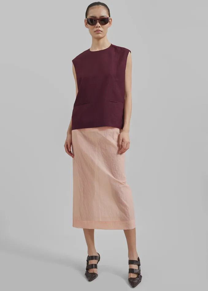 The Frankie Shop Tops Beaune Sleeveless Top 8211 Burgundy 8211 Women