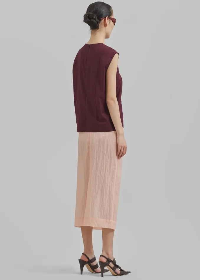 The Frankie Shop Tops Beaune Sleeveless Top 8211 Burgundy 8211 Women
