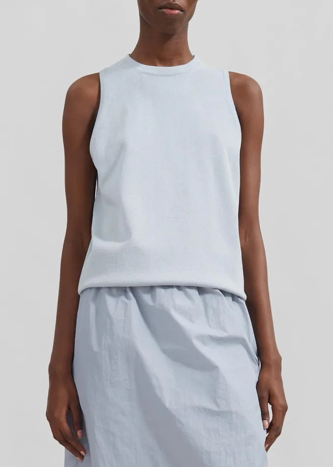 The Frankie Shop Tops Eza Tank Top 8211 Dusty Blue 8211 Women