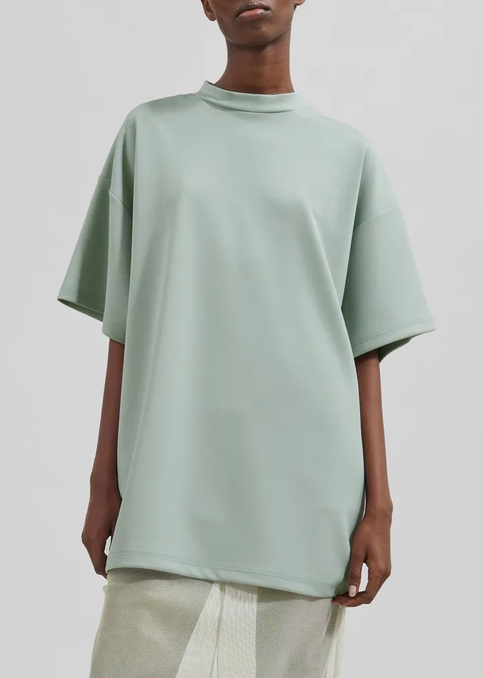 The Frankie Shop Tops Hal Drop Shoulder TShirt 8211 Sage 8211 Women