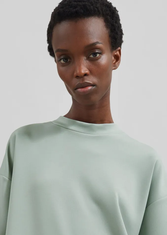 The Frankie Shop Tops Hal Drop Shoulder TShirt 8211 Sage 8211 Women