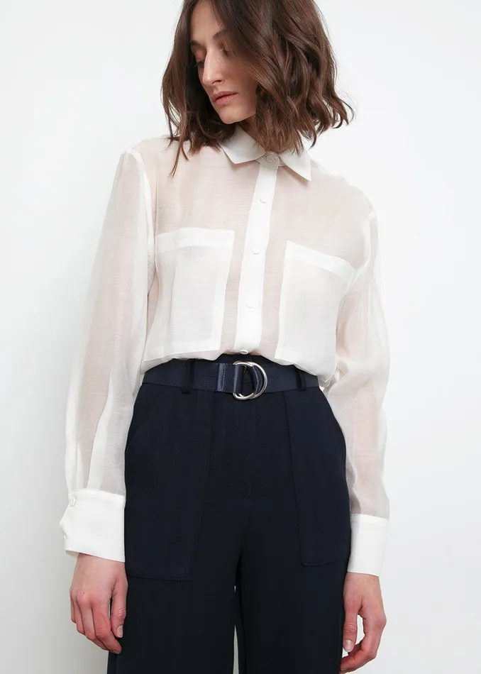 The Frankie Shop Tops Kier Blouse 8211 Off White 8211 Women
