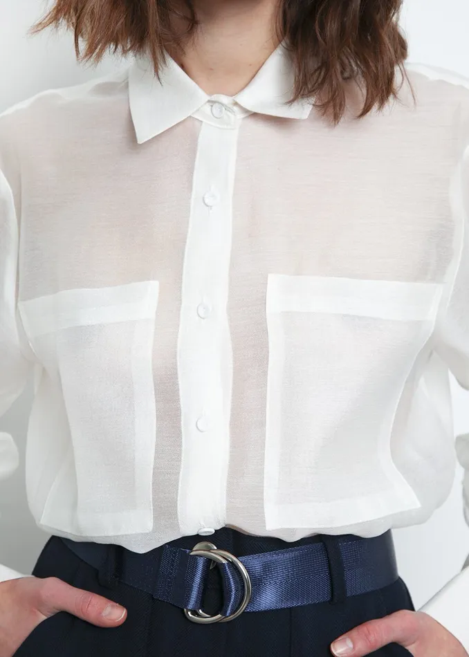 The Frankie Shop Tops Kier Blouse 8211 Off White 8211 Women