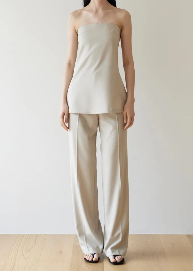 The Frankie Shop Tops Kit Strapless Top 8211 Beige 8211 Women