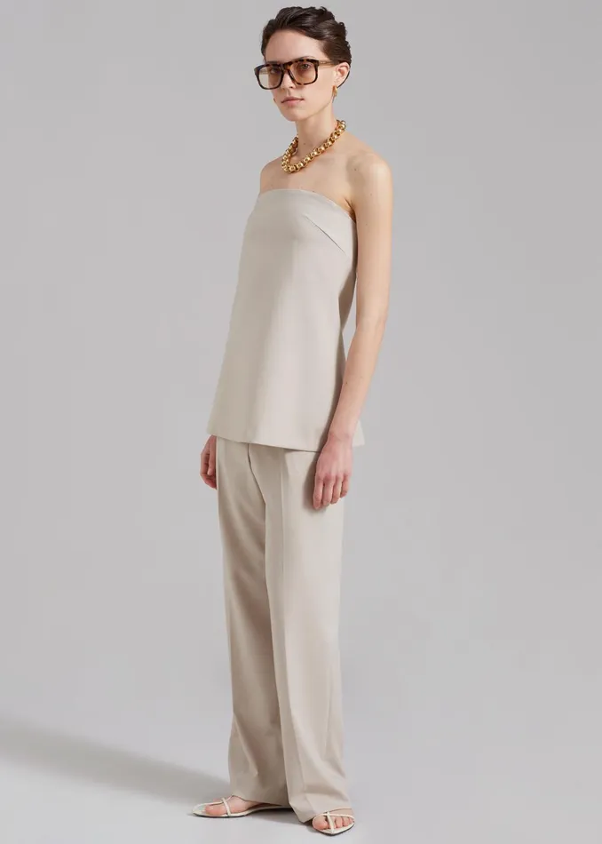 The Frankie Shop Tops Kit Strapless Top 8211 Beige 8211 Women