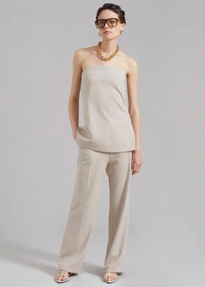 The Frankie Shop Tops Kit Strapless Top 8211 Beige 8211 Women