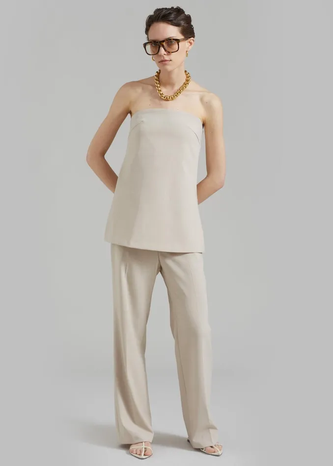 The Frankie Shop Tops Kit Strapless Top 8211 Beige 8211 Women
