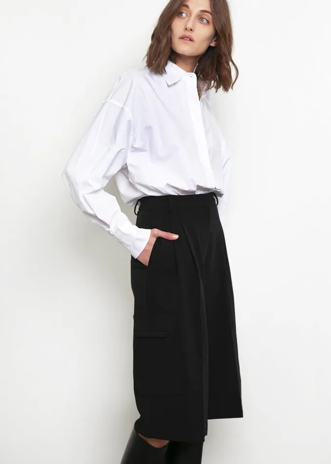 The Frankie Shop Tops Lakely Oversized Button Down Shirt 8211 White 8211 Women