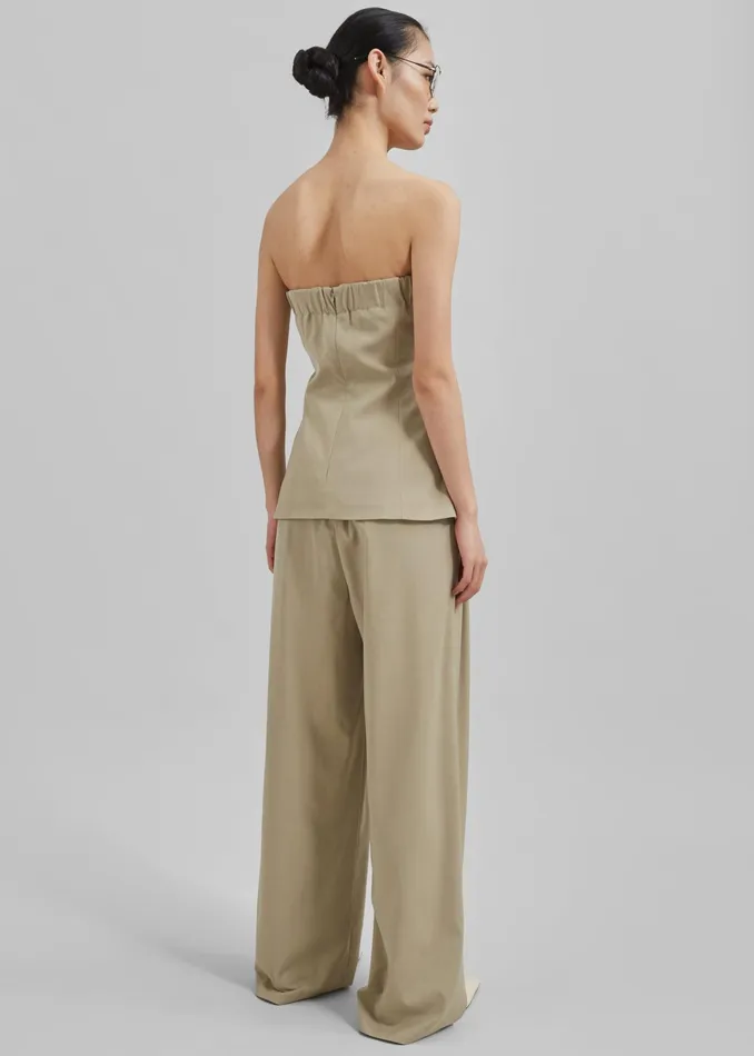 The Frankie Shop Tops Livvy Strapless Vest 8211 Beige 8211 Women