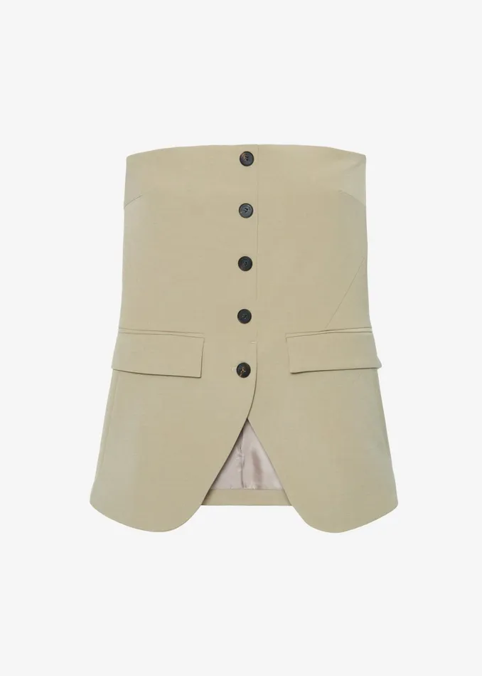 The Frankie Shop Tops Livvy Strapless Vest 8211 Beige 8211 Women