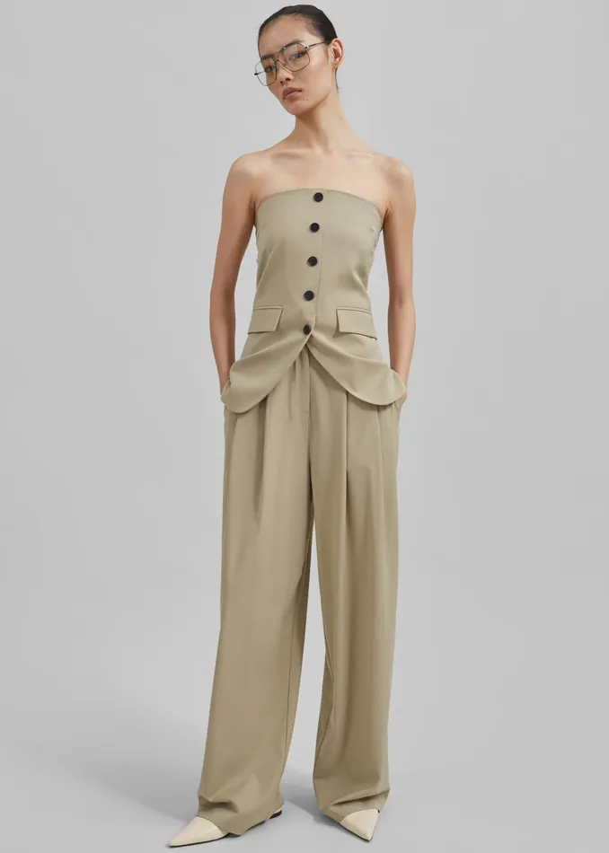 The Frankie Shop Tops Livvy Strapless Vest 8211 Beige 8211 Women