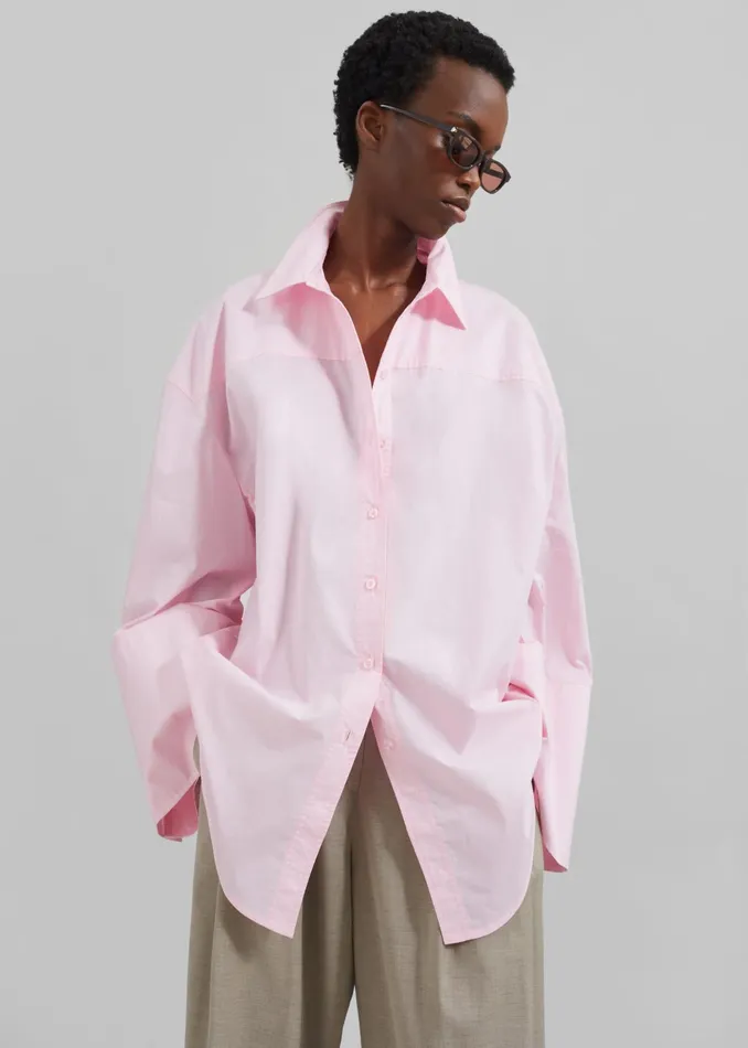 The Frankie Shop Tops Rotate Oversized Shirt 8211 Fairy Tale 8211 Women