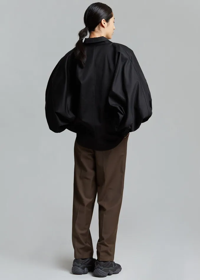 The Frankie Shop Tops Sabi Blouse 8211 Black 8211 Women