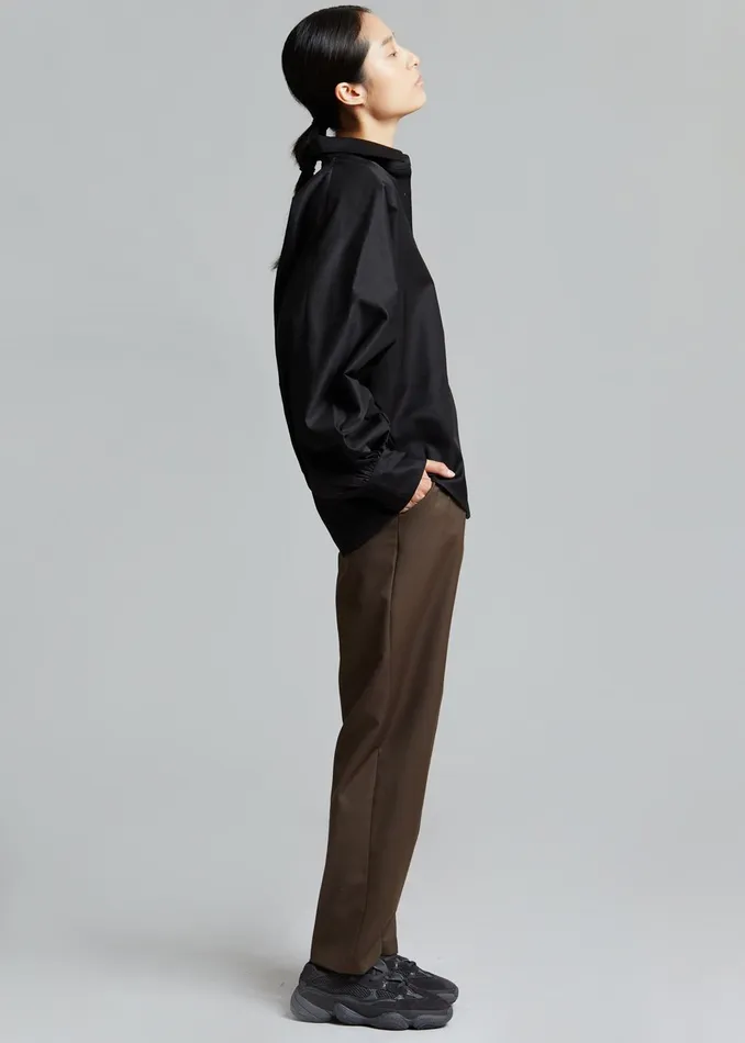 The Frankie Shop Tops Sabi Blouse 8211 Black 8211 Women