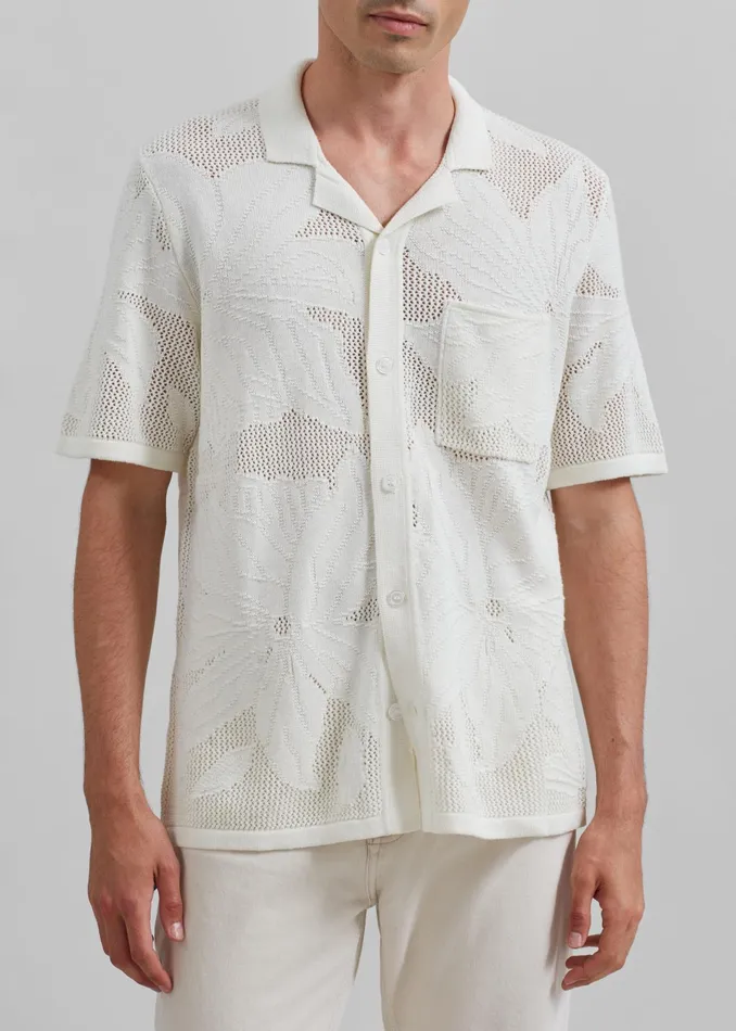 The Frankie Shop Tops Samse Samse Saconald Shirt 8211 Clear Cream 8211 Men