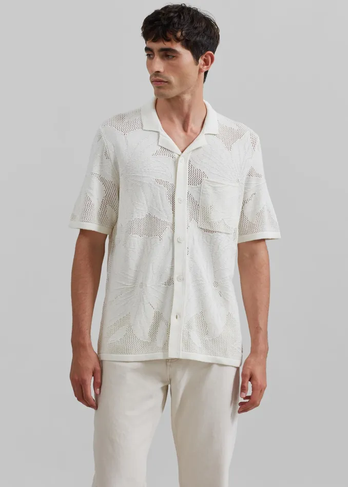 The Frankie Shop Tops Samse Samse Saconald Shirt 8211 Clear Cream 8211 Men