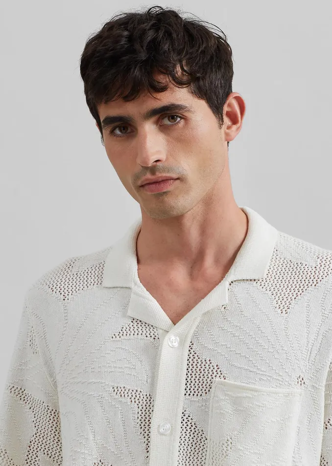The Frankie Shop Tops Samse Samse Saconald Shirt 8211 Clear Cream 8211 Men