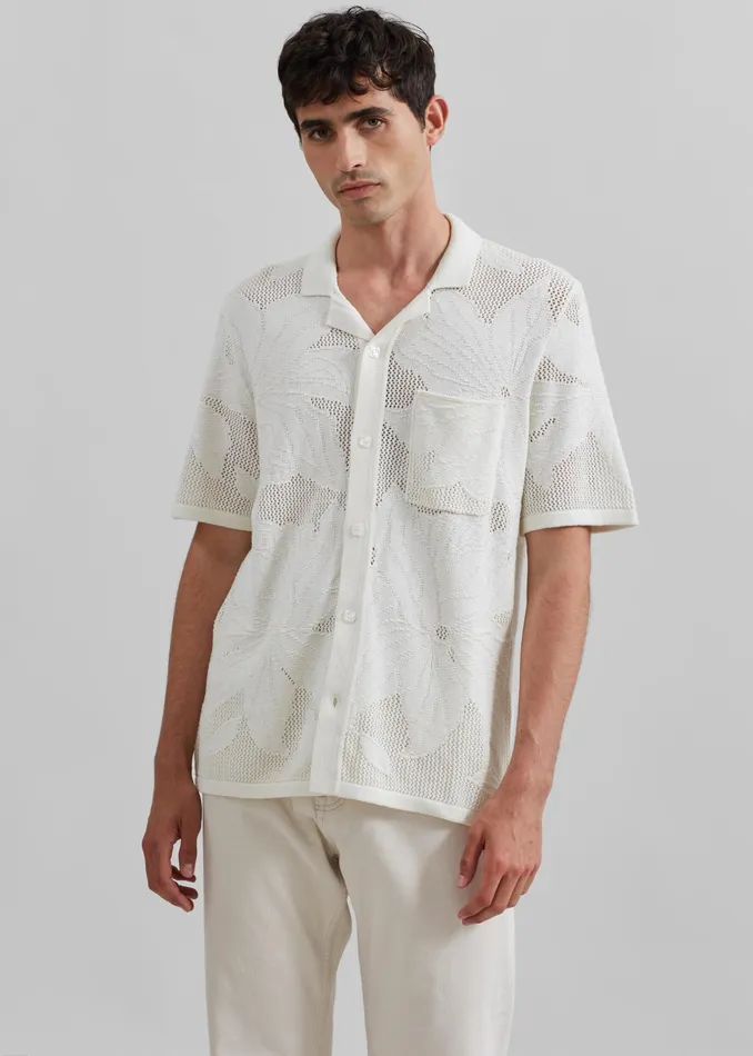 The Frankie Shop Tops Samse Samse Saconald Shirt 8211 Clear Cream 8211 Men