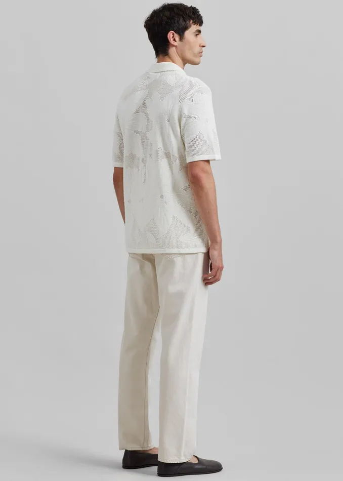 The Frankie Shop Tops Samse Samse Saconald Shirt 8211 Clear Cream 8211 Men
