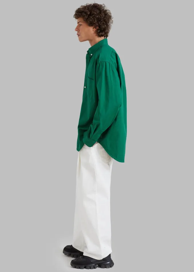 The Frankie Shop Tops Sinclair Shirt 8211 Green 8211 Men