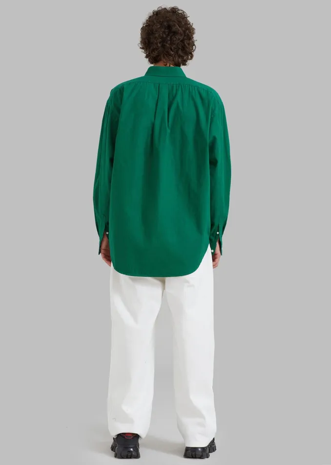 The Frankie Shop Tops Sinclair Shirt 8211 Green 8211 Men