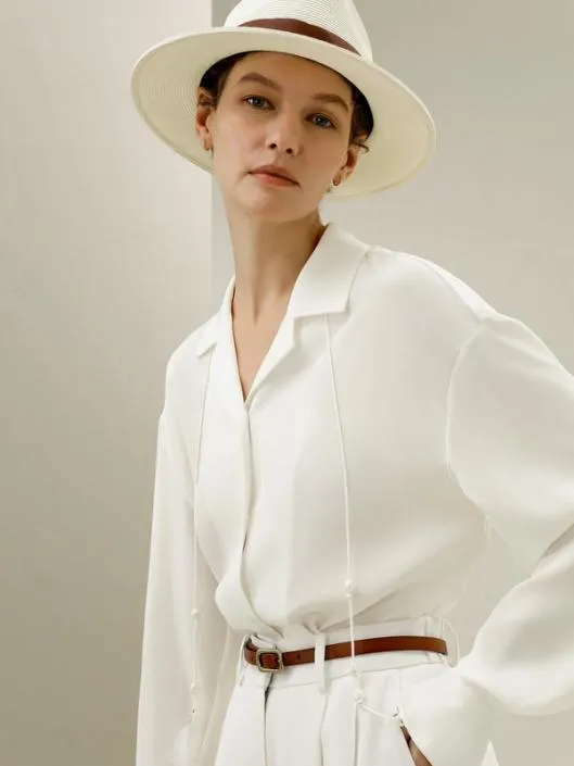 TieDetailed Silk Blouse MustHave Silk Tops Affordable Luxury Women Blouses Lilysilk Shirts