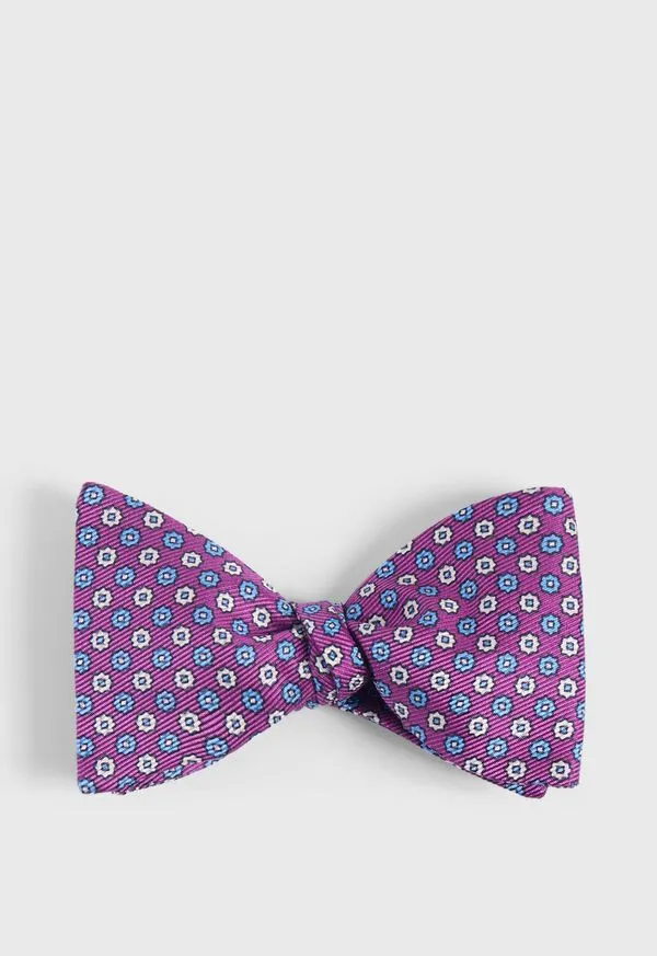 Ties Printed Silk Small Floral Bow Tie Green 8211 Paulstuart Mens