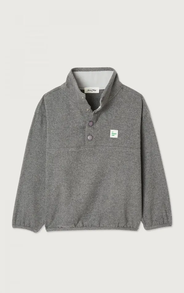 Top Vylow Heather Grey Kids American Vintage Sweatshirts Top Vylow Heather Grey Kids American Vintage Sweatshirts