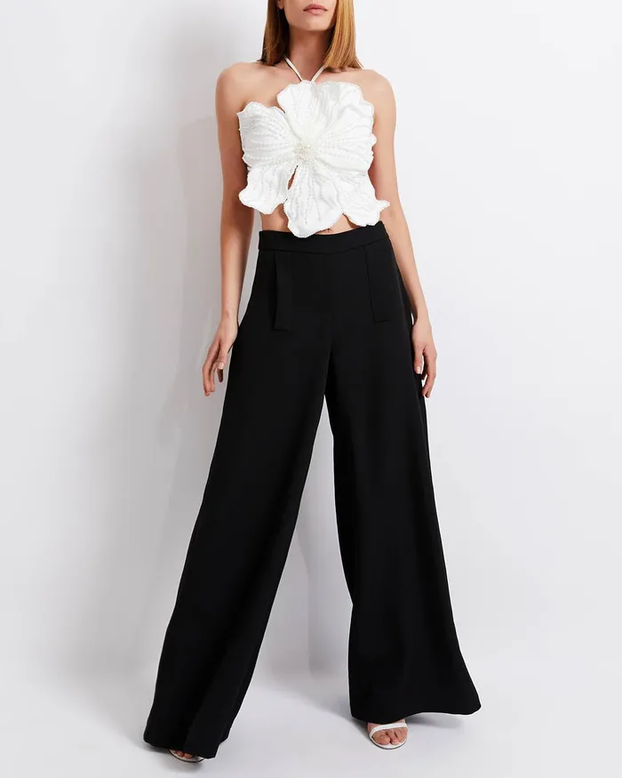 Tops and Bodysuits Women PatBO HANDBEADED FLOWER TOP RUNWAY