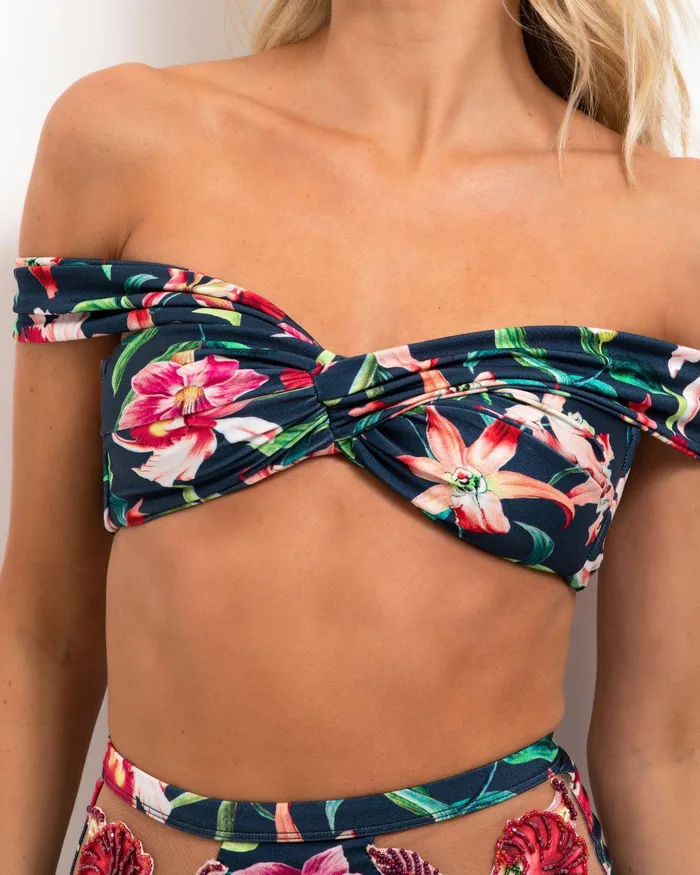 Tops and Bodysuits Women PatBO Laelia OfftheShoulder Bikini Top FINAL SALE