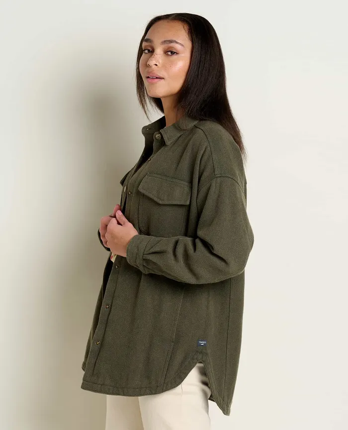 Tops and TShirts Conifer Shirt Jacket Olive 8211 ToadandCo Women8217s