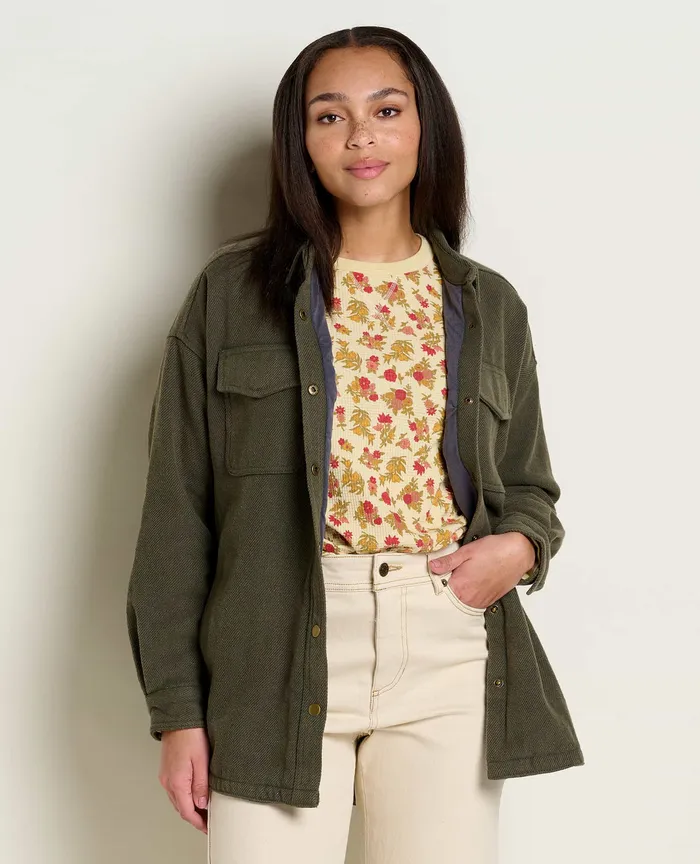 Tops and TShirts Conifer Shirt Jacket Olive 8211 ToadandCo Women8217s
