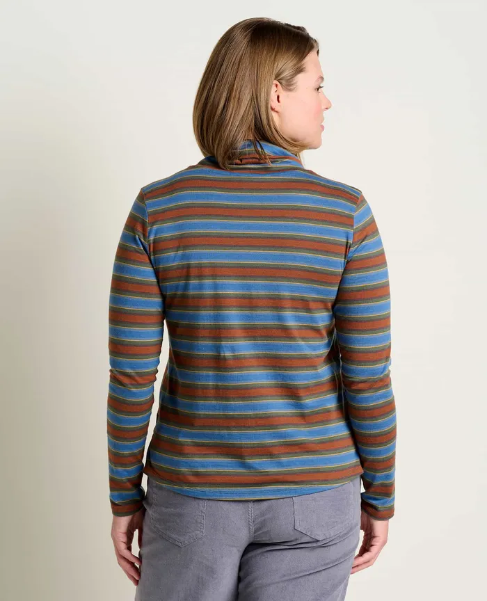 Tops and TShirts Maisey Long Sleeve TNeck Cornflower Stripe ToadandCo Women8217s