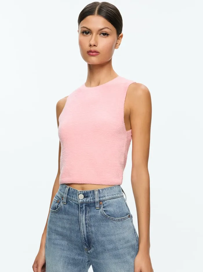 Tops Women Alice Olivia Amity Tank Rose Quartz