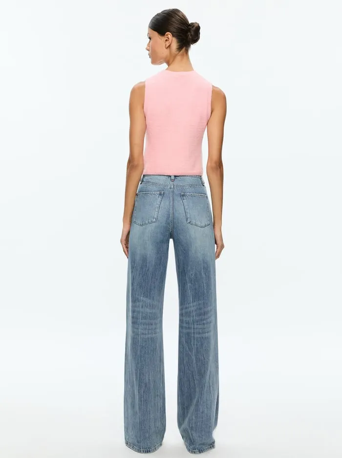 Tops Women Alice Olivia Amity Tank Rose Quartz