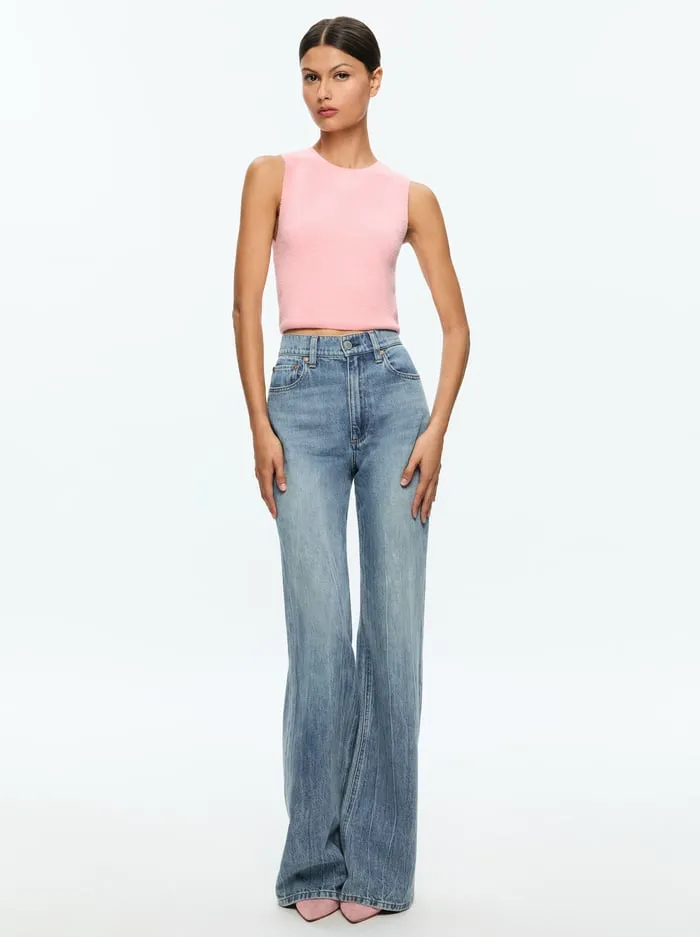 Tops Women Alice Olivia Amity Tank Rose Quartz