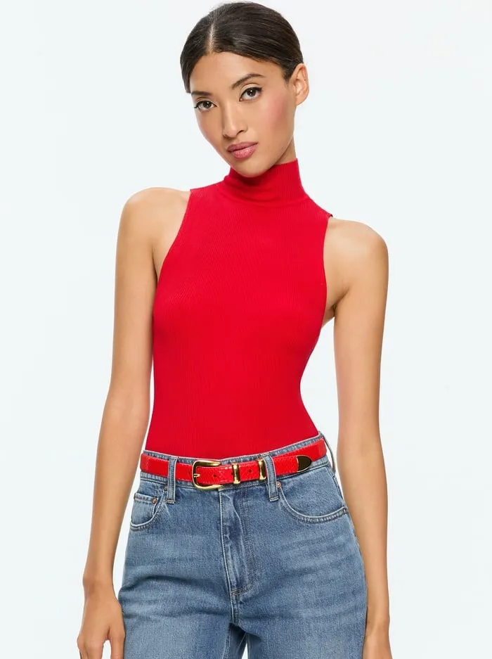 Tops Women Alice Olivia Darcey Tank Bright Ruby