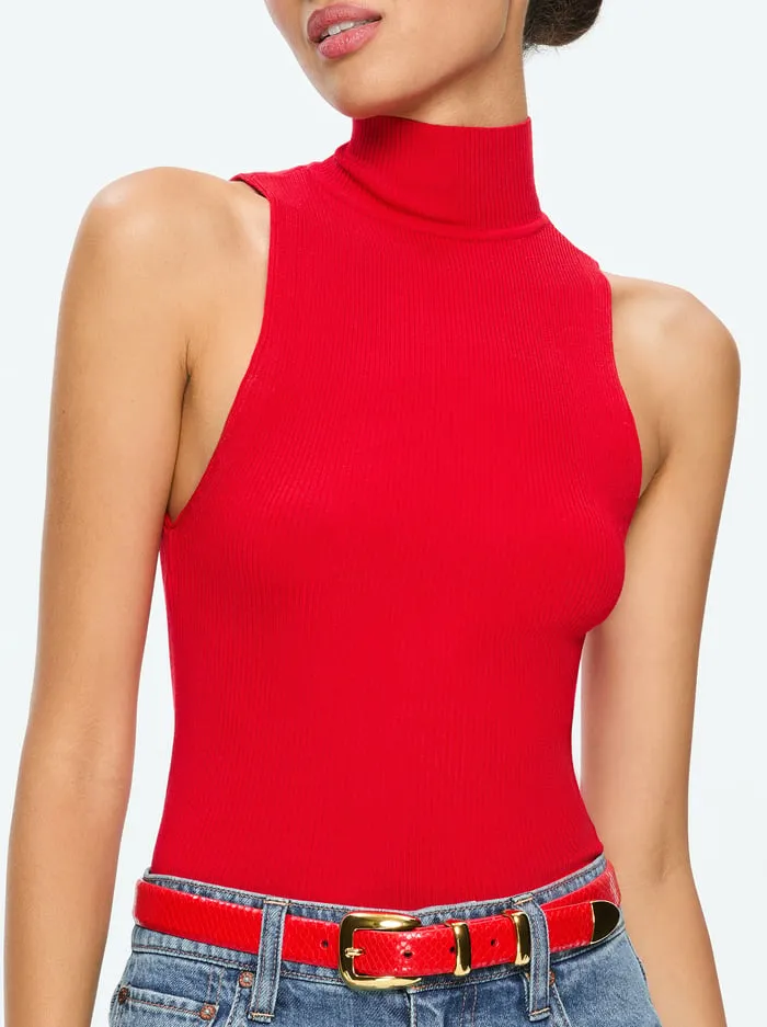 Tops Women Alice Olivia Darcey Tank Bright Ruby