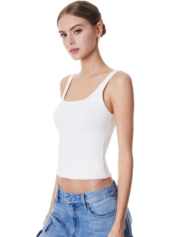 Tops Women Alice Olivia Daryn Sculpting Tank Soft White