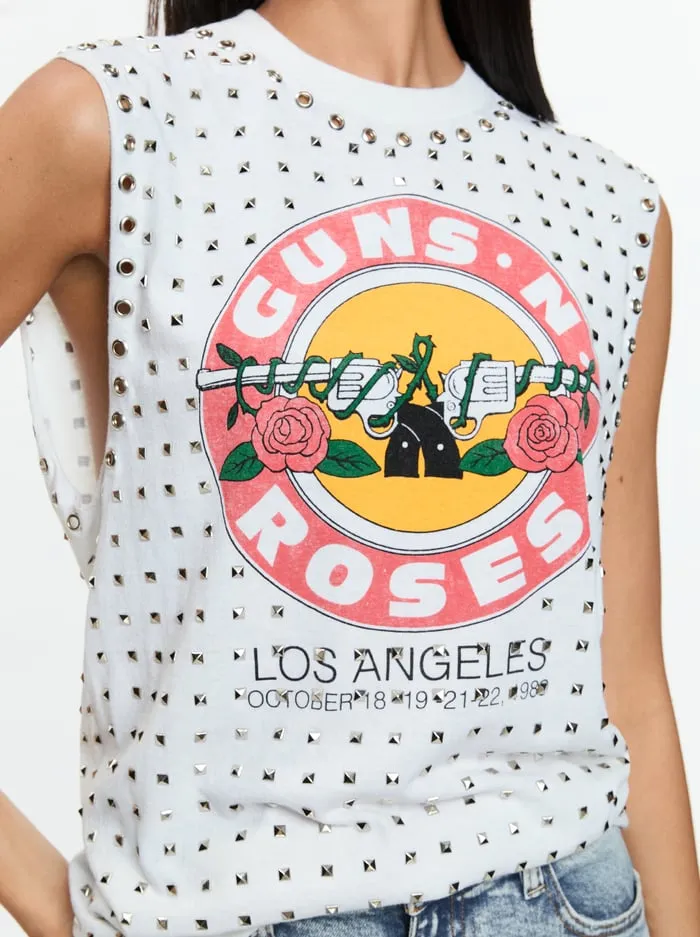 Tops Women Alice Olivia Micah Muscle Tank Off White Multi