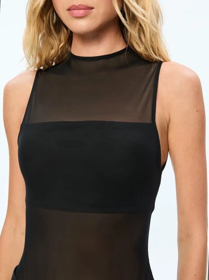 Tops Women Alice Olivia Nichol Bodysuit Black