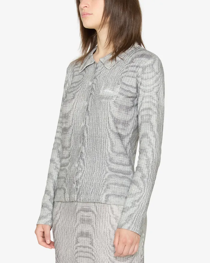 TOPS Women NOISE LS SHIRT Blanc Multi OBEY Clothing