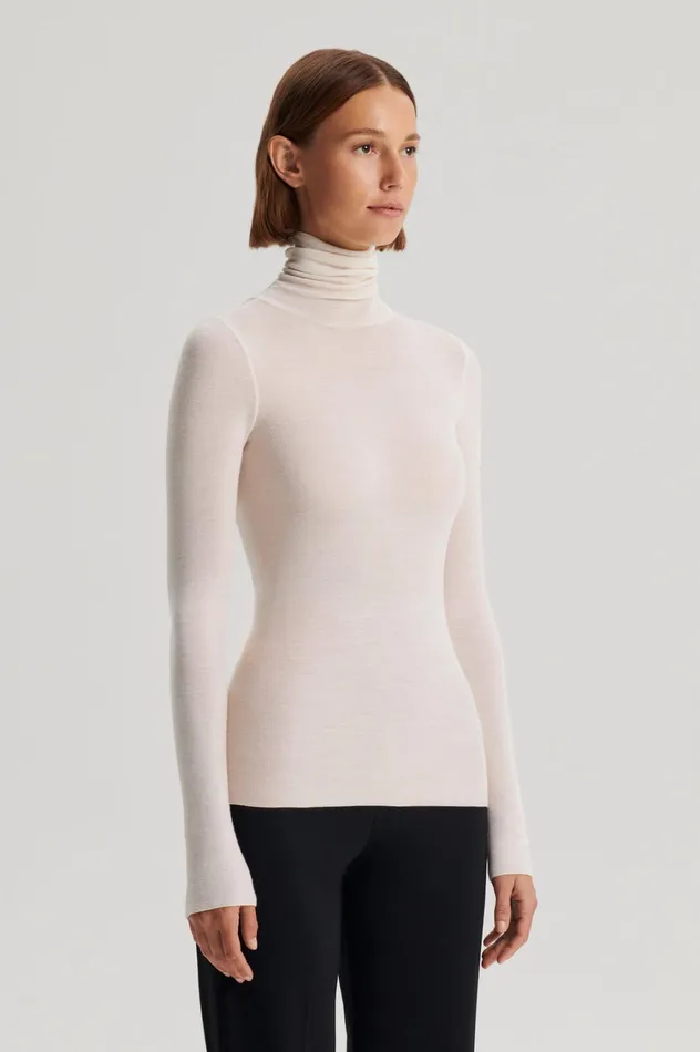 Tops Women Scanlan Theodore BABYWOOL POLO Ivory All Tops Women Scanlan Theodore BABYWOOL POLO Ivory All