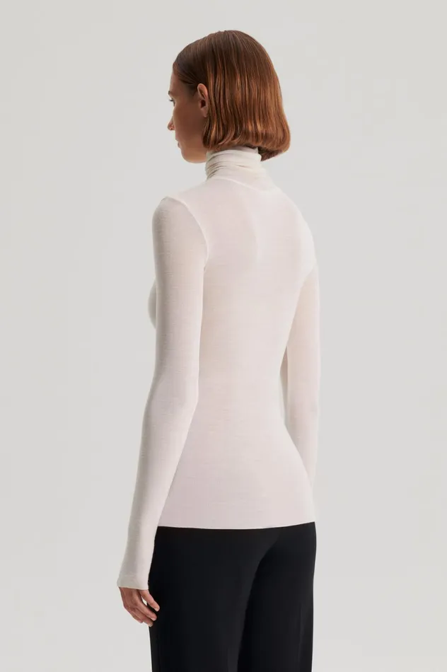 Tops Women Scanlan Theodore BABYWOOL POLO Ivory All Tops Women Scanlan Theodore BABYWOOL POLO Ivory All