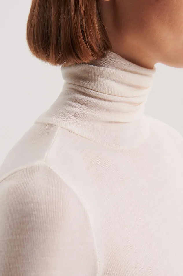 Tops Women Scanlan Theodore BABYWOOL POLO Ivory All Tops Women Scanlan Theodore BABYWOOL POLO Ivory All