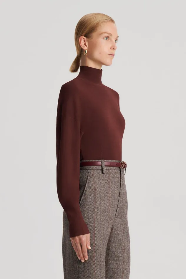 Tops Women Scanlan Theodore COCOON SLEEVE TOP Burgundy Tops Women Scanlan Theodore COCOON SLEEVE TOP Burgundy