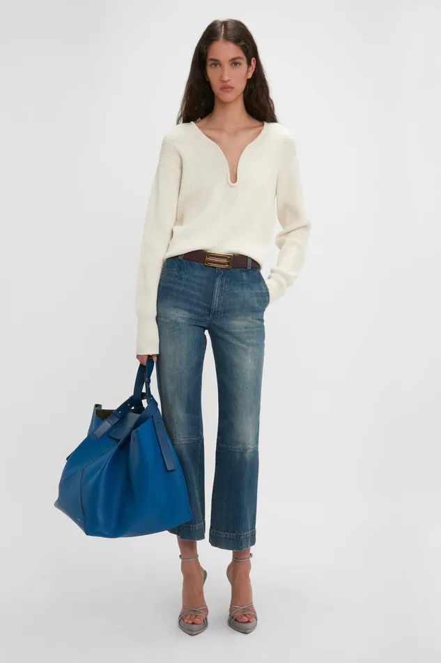 Tote Bags Women Victoria Beckham W11 Medium Tote In Vibrant Blue