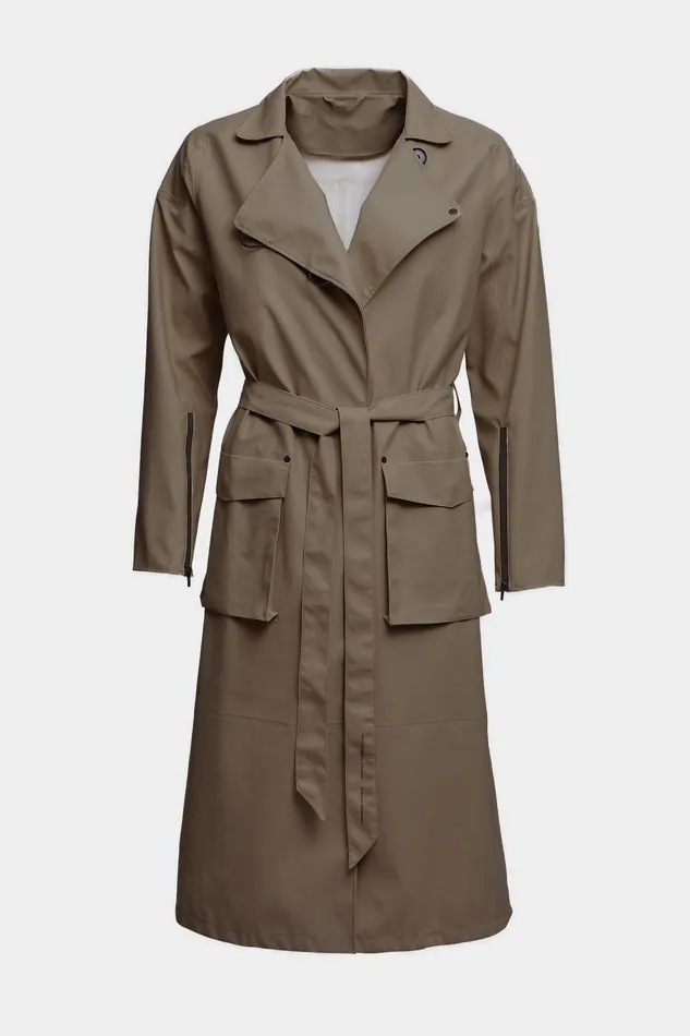 Trench Coats Women Stutterheim Kista Lightweight Trench Coat Mole